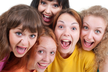 Fototapeta premium happy screaming girls
