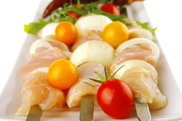 raw shish kebab