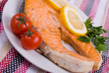 Grilled salmon