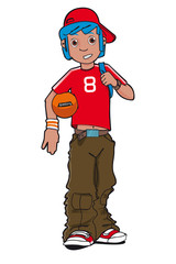 jeune garçon look basket