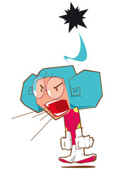 Petite fille en colère