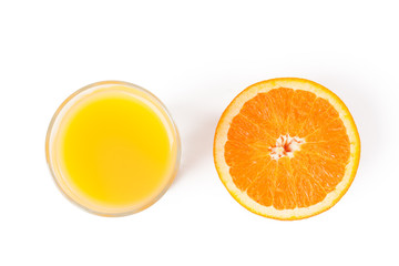orange juice and orange fruit