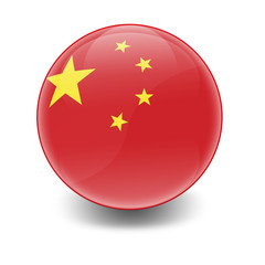 Esfera brillante con bandera China