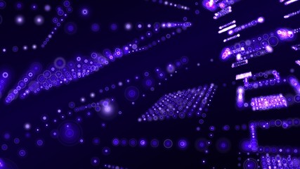 Obraz premium blue matrix space background - hdtv format