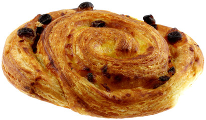 p&acirc;tisserie "escargot aux raisins", fond blanc