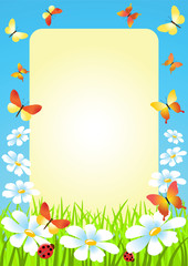 Obraz premium Meadow. Photoframe.