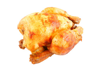 Grilled chicken isolated on white background