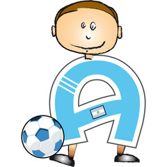 Alphabet Football lettre A