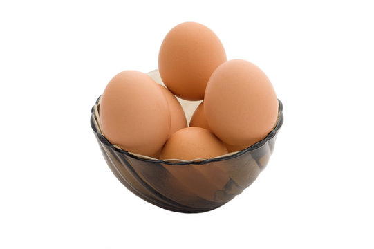 Chicken eggs on vase