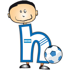 Alphabet Football lettre H