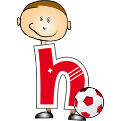 Alphabet Football lettre H