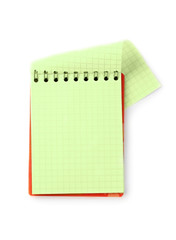 Notepad isolated on the white background