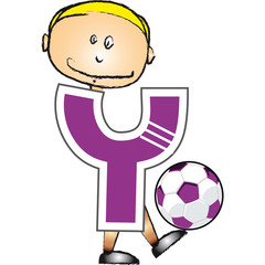 Alphabet Football lettre Y