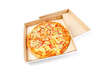 Pizza isolated on the white background