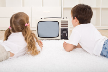 Kids watching television