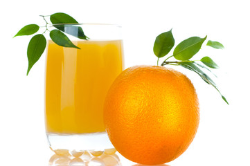 Orange with orange juice
