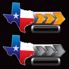 texas lonestar state orange and gray arrow nameplates
