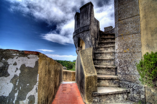 HDR image of steps in Pena Palace