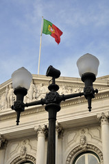 Portuguese flag in the Praca do Municipio