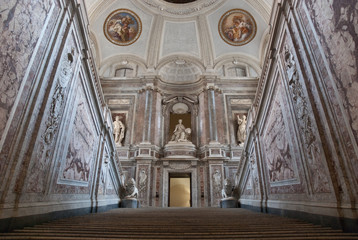 The stairways at The Royal Palace of Caserta - obrazy, fototapety, plakaty