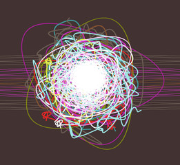 sketchy white on brown © NLshop