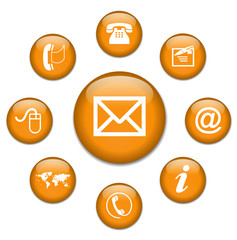 CONTACT web buttons (e-mail customer care service online)