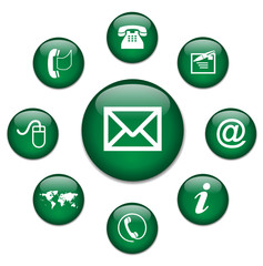 CONTACT web buttons (e-mail business us details online)