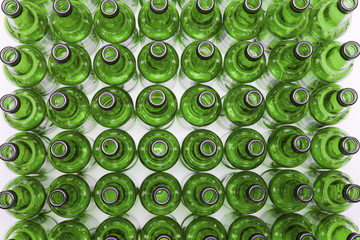 Empty glass bottles
