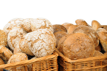 Traditional bread in baskets