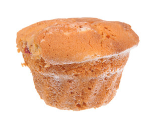 Tasty muffin isolated on white background
