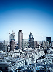 Toned picture of City of London .
