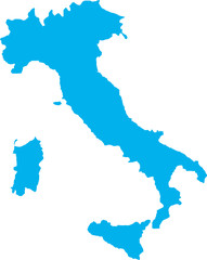 There is a map of Italy country