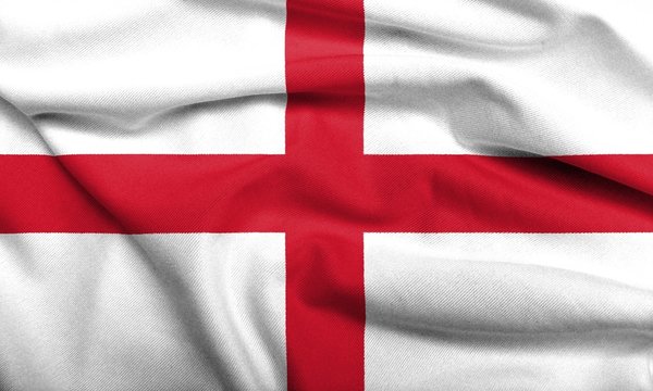 3D Flag of England satin