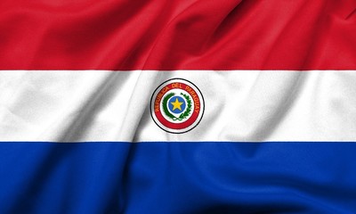 3D Flag of Paraguay satin