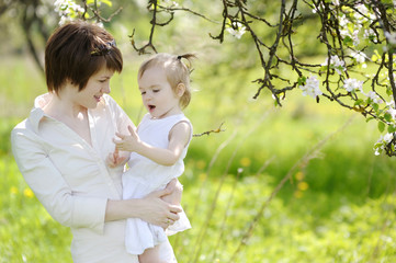 Young mother and her daughter