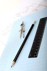 Compass on a graph paper