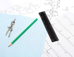 Compass on a graph paper