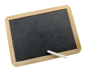 Chalkboard and chalk