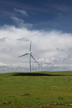 White Power Generating Wind Turbines