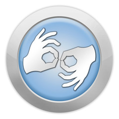 Light colored Icon "Sign Language"