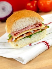 Ham and Salad Roll