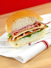 Ham and Salad Roll