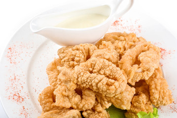 Deep-fried squid