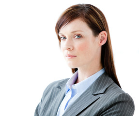 Portrait confident businesswoman