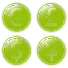 Vector illustration green environmental bubble on white