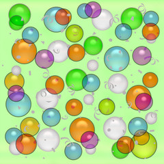 balloons and confetti