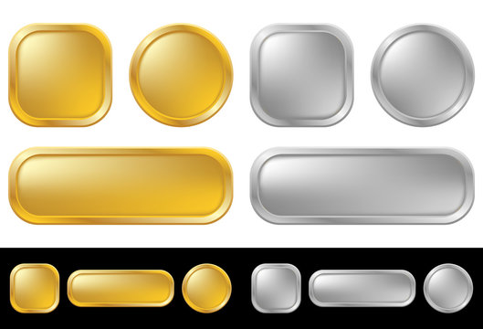 Gold and silver buttons