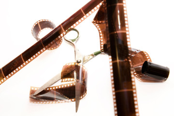 35mm filmstrip with the old scissors