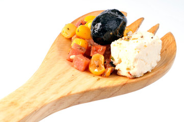 Cuiller de salade compos&eacute;e