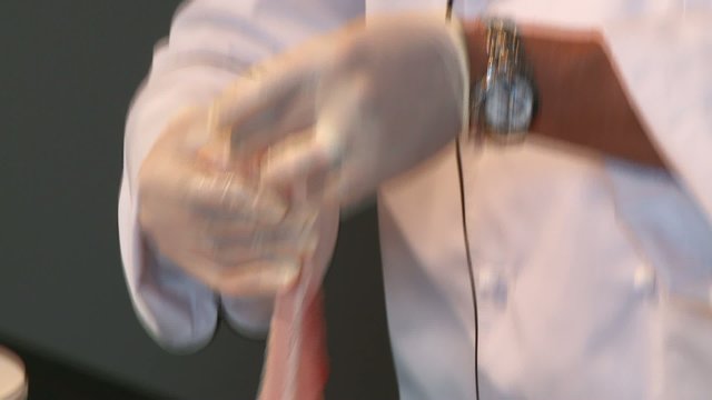 Koch mit Schinken